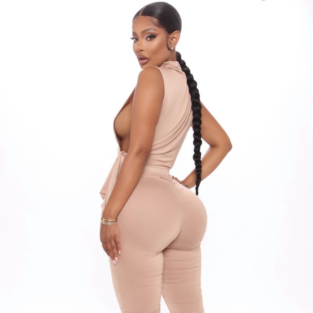 Nude Ruched two piece set